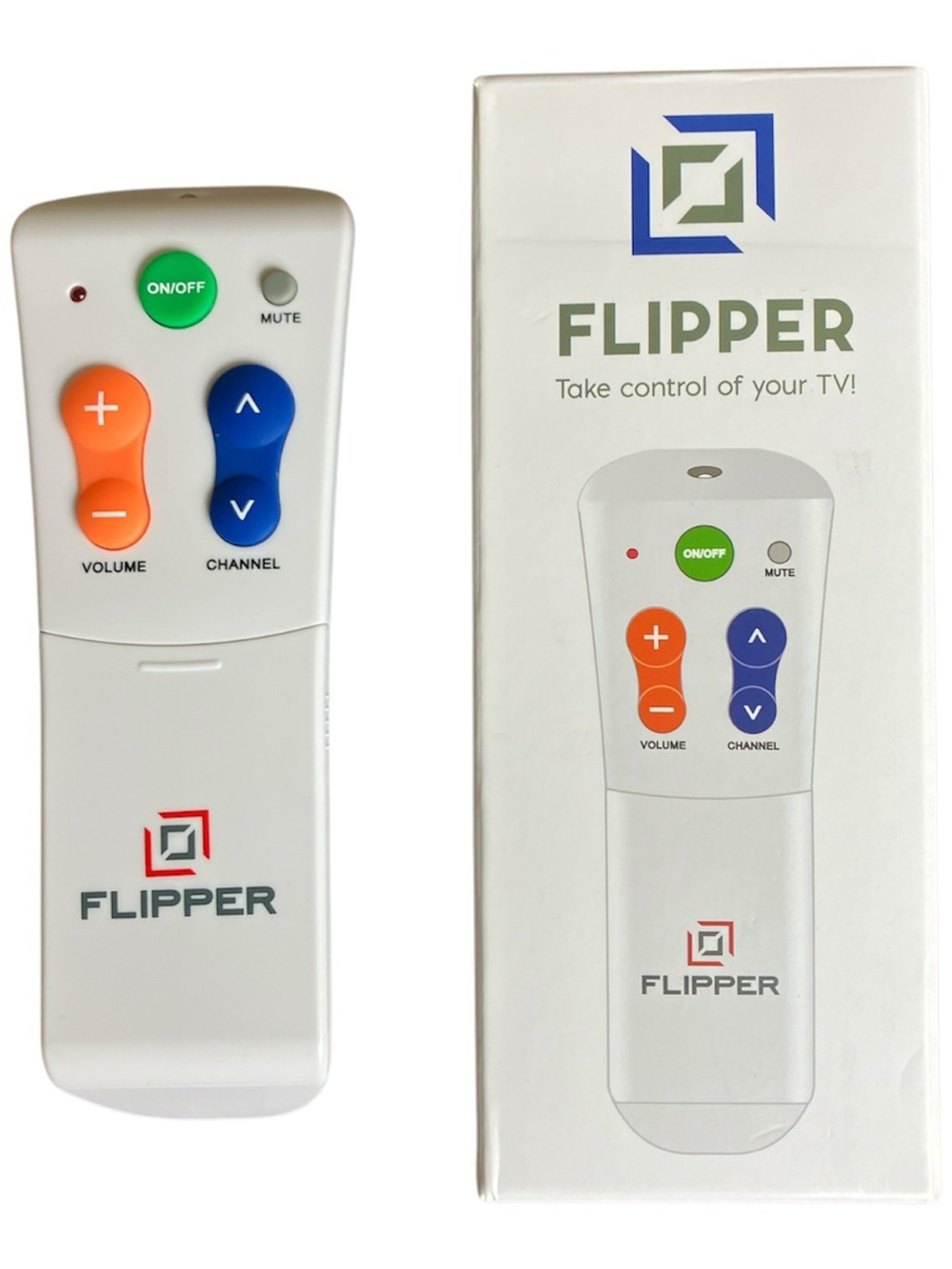 Flipper Big Button Universal TV Remote Control For Seniors, Dementia Open Box